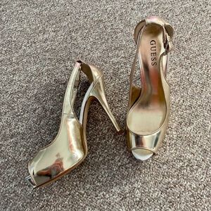 Gold Guess Heels